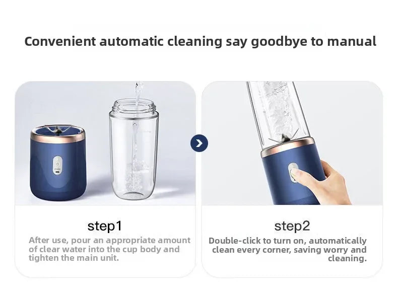 Azylo Portable 6-Blade Mini USB Juicer & Smoothie Blender