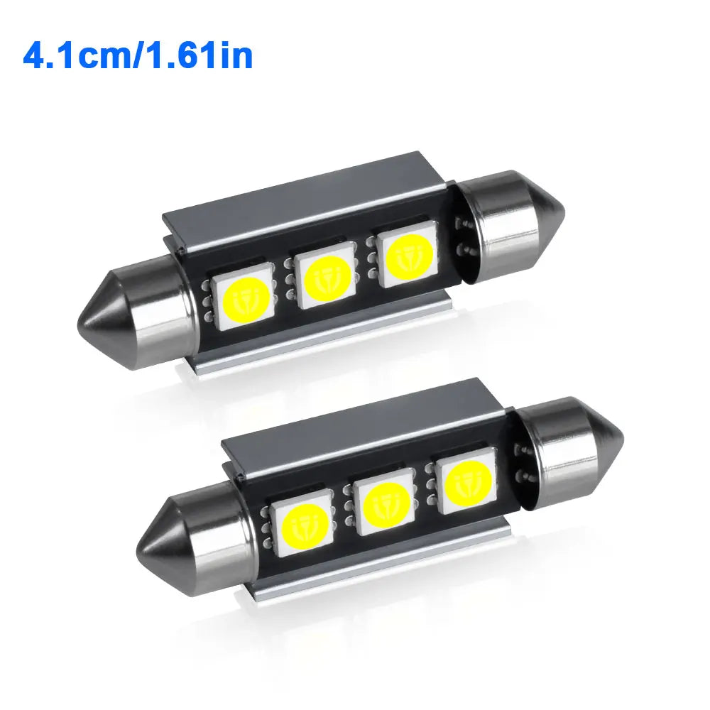 Azylo Ultra-Bright Festoon LED Car Interior & License Plate Bulbs (12V White)