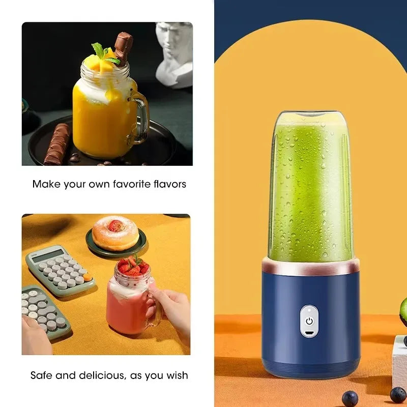 Azylo Portable 6-Blade Mini USB Juicer & Smoothie Blender
