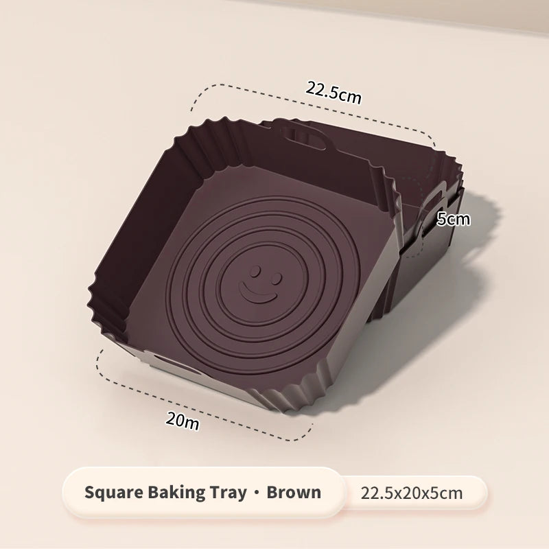 Azylo Reusable Silicone Air Fryer Liners (8-Inch Square)