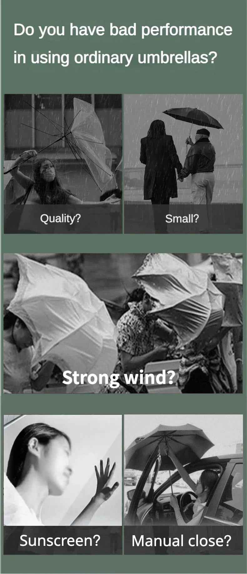 Azylo 72-Bone Hyper-Reinforced Automatic Windproof Umbrella