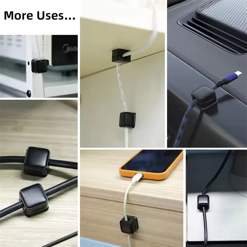 Azylo Premium Magnetic Cable Clip & Desktop Wire Organizer (6-Piece Set)