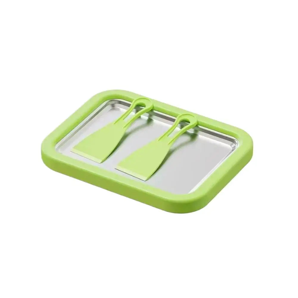 Azylo DIY Instant Rolled Ice Cream Maker Pan (with 2 Scrapers)