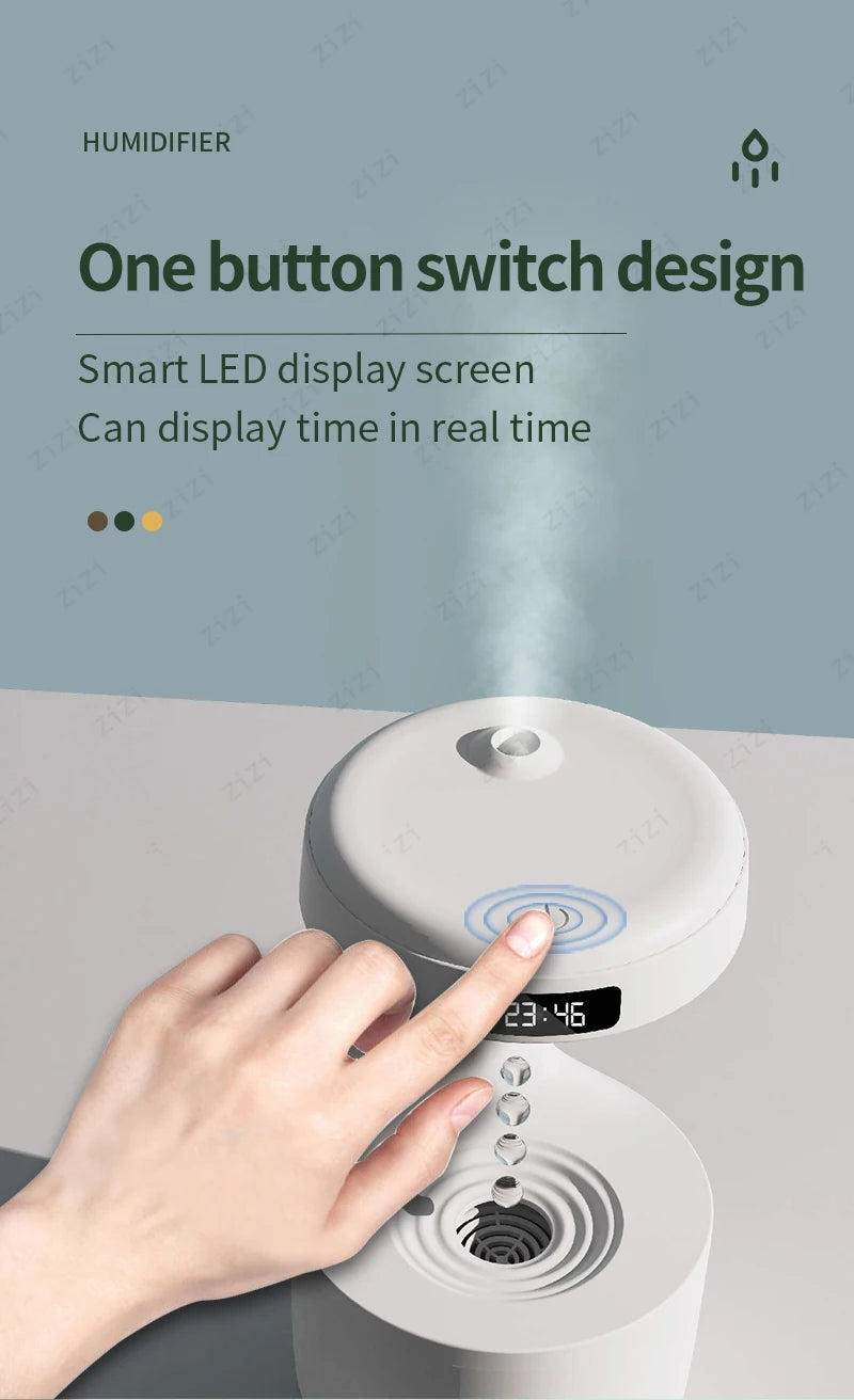 Azylo Smart Anti-Gravity Water Droplet Humidifier & Night Light