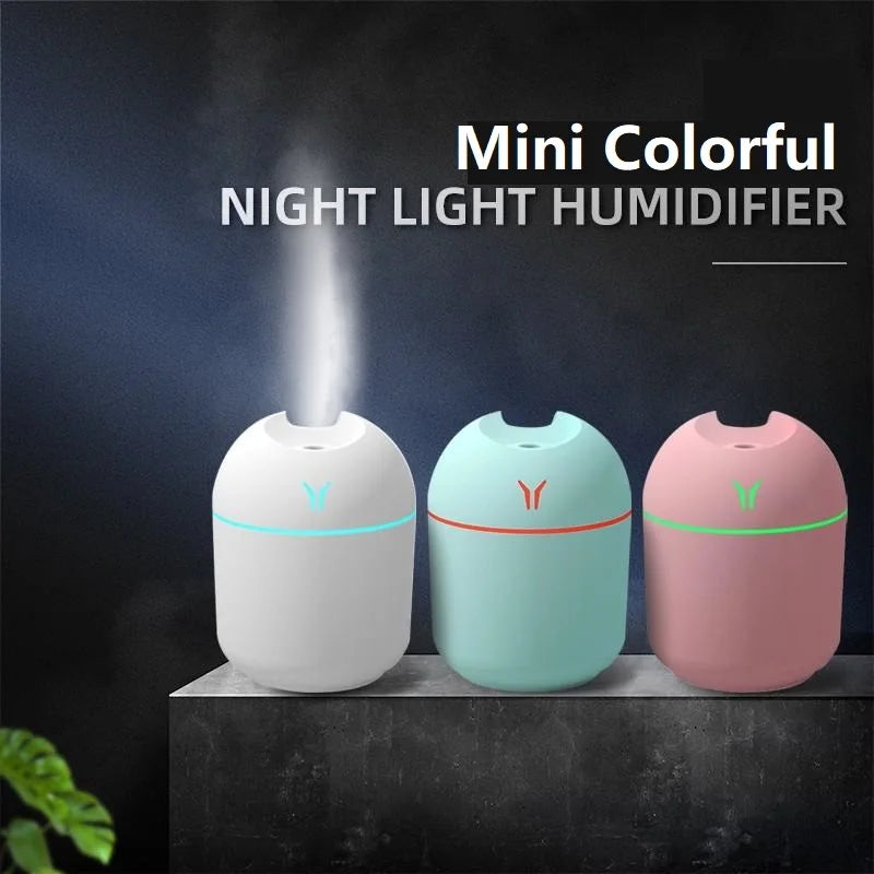 Azylo Mini Portable USB Air Humidifier & Color LED Diffuser (250ml)