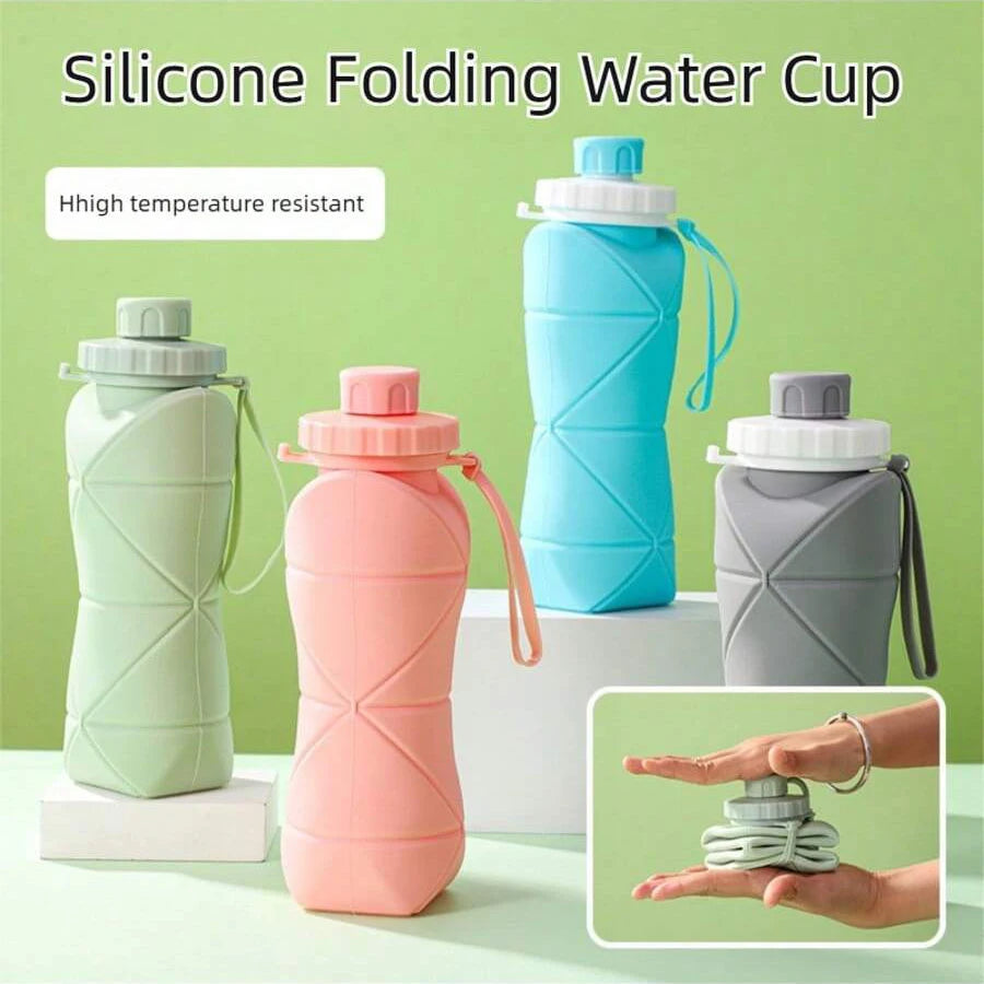 Azylo 600ml Large Collapsible Silicone Travel Cup (Foldable Portable Mug)