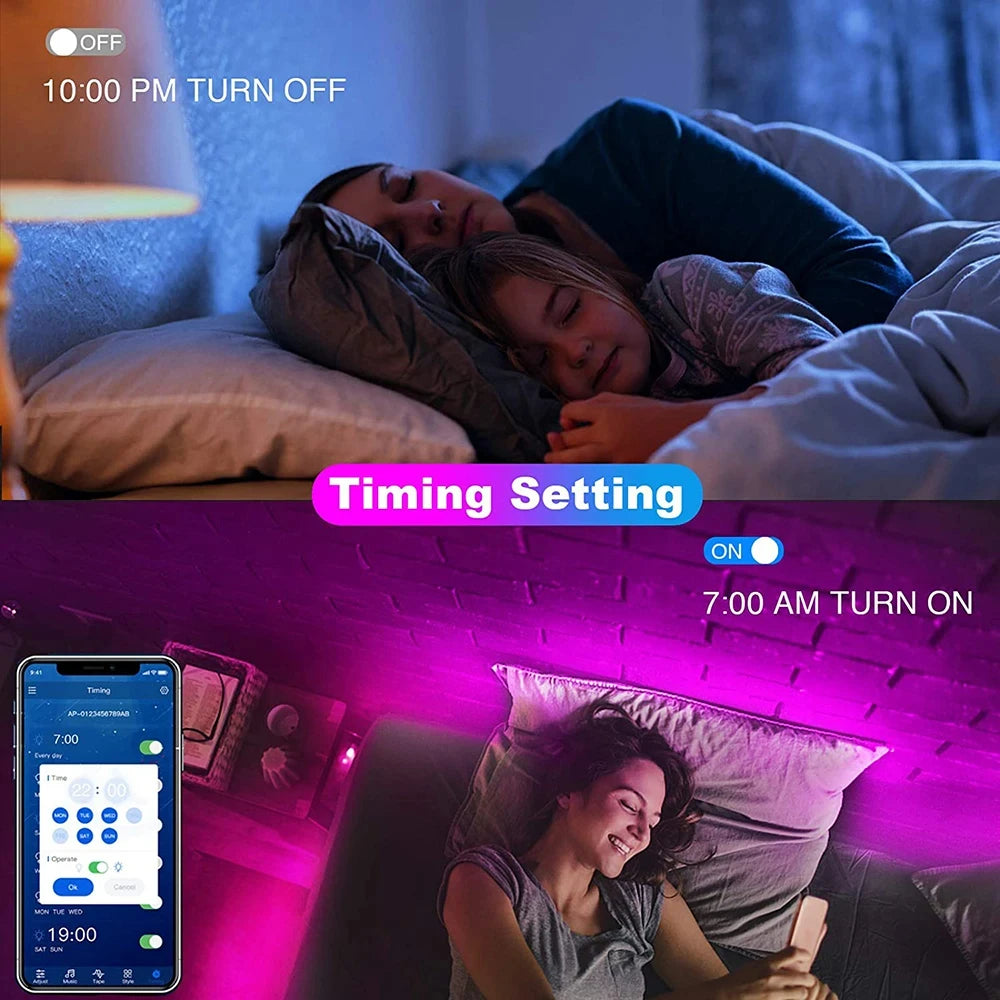 Azylo Smart Bluetooth RGB LED Strip Lights (5M / App Control)