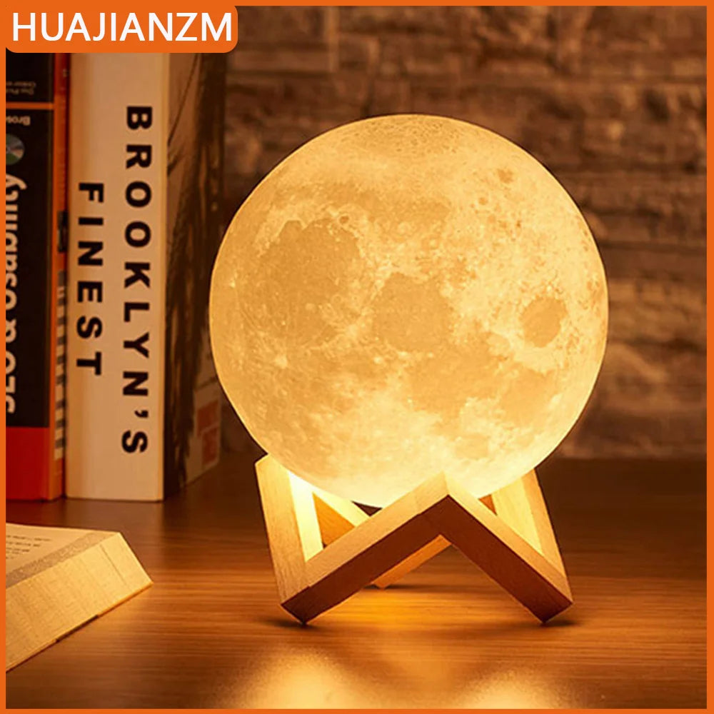 Azylo 3D Magical Moon Lamp & Starry Night Light with Stand