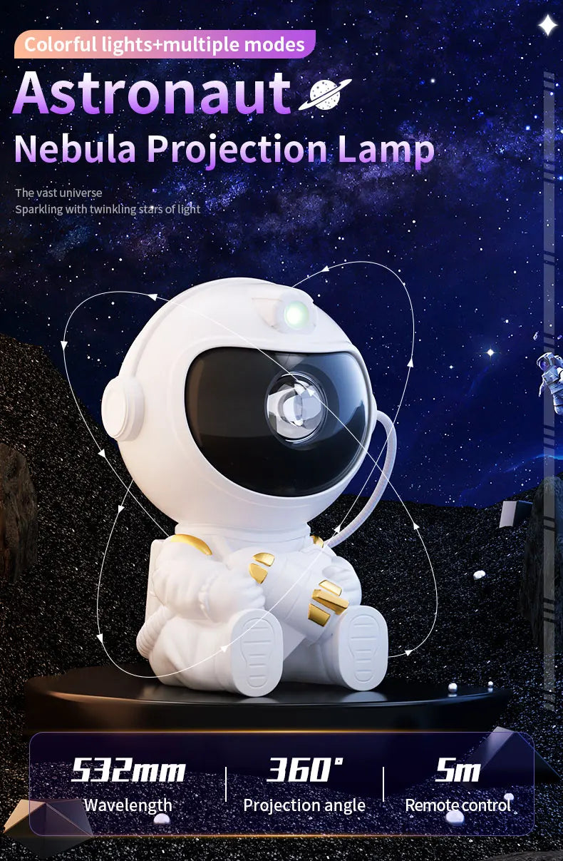 Azylo Smart Astronaut Galaxy Nebula Star Projector
