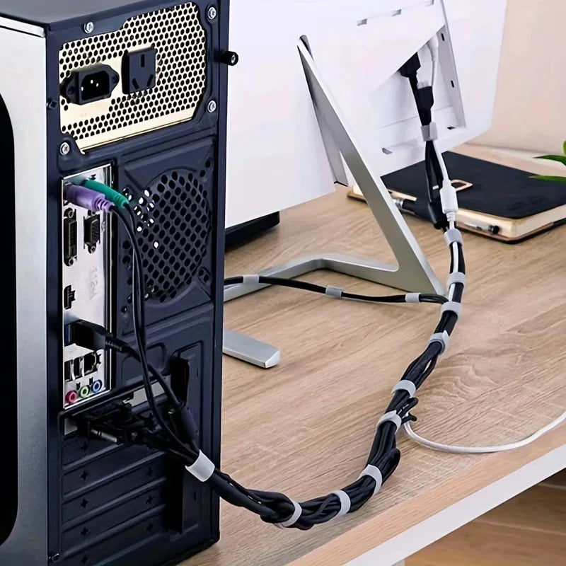 Azylo Reusable Hook & Loop Cable Management Tie Roll (3-Meter Cut-to-Length)