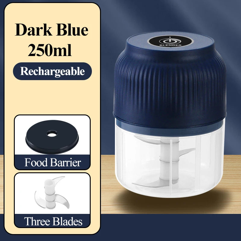 Azylo Mini Wireless Electric Garlic & Vegetable Chopper (250ml)