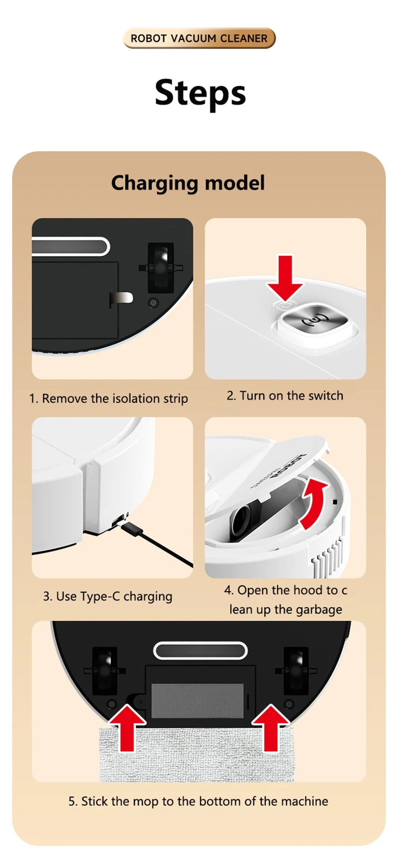 Azylo 3-in-1 Smart Intelligent Robot Vacuum & Mopping Sweeper