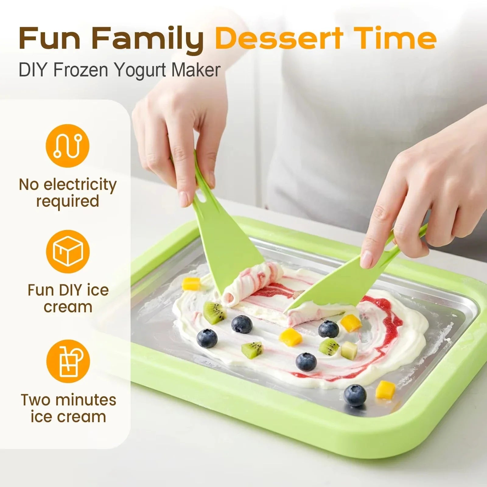 Azylo Kids DIY Stir-Fried Yogurt & Rolled Ice Cream Maker Pan