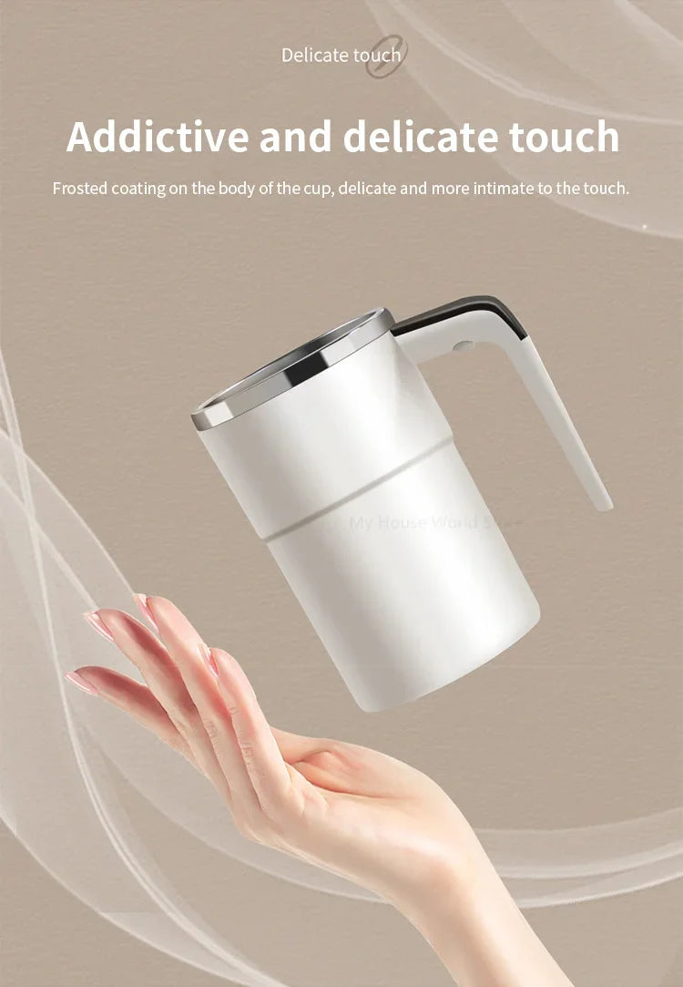 Azylo Smart Magnetic Self-Stirring Mug & Automatic Coffee Mixer (380ml)