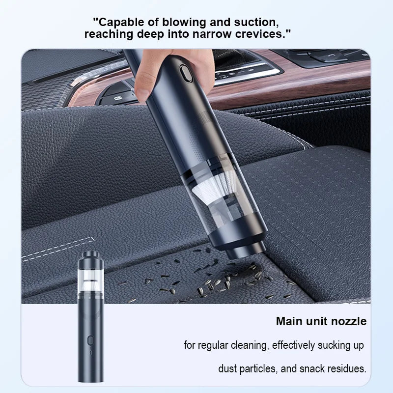 Azylo Portable Mini Handheld Wireless Car Vacuum Cleaner