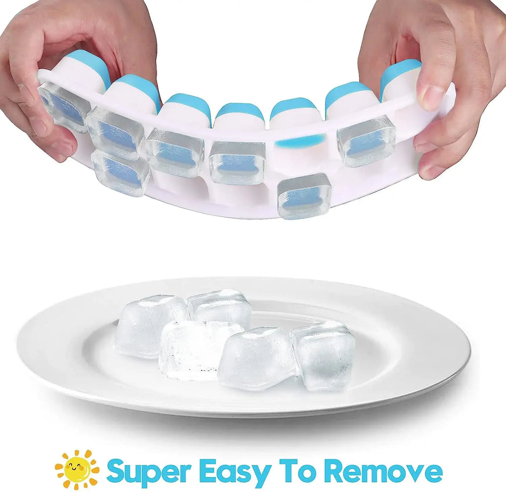 Azylo 14-Grid Smart Hybrid Ice Cube Tray with Spill-Proof Lid