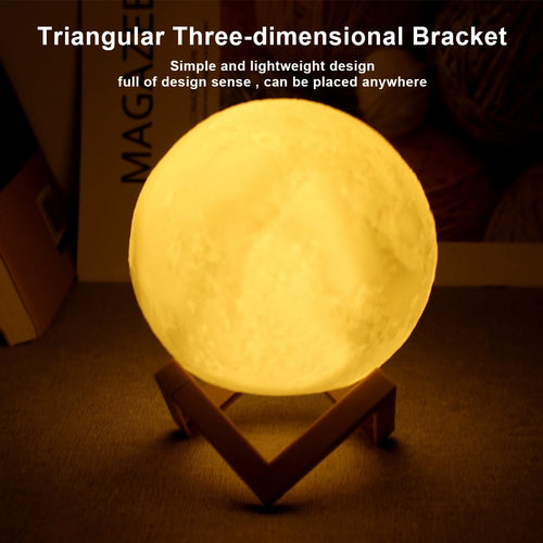 Azylo 3D Magical Moon Lamp & Starry Night Light with Stand