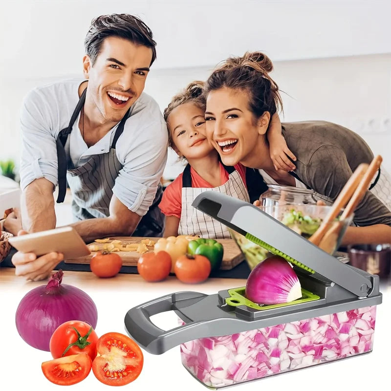 Azylo 14-in-1 Multi-Functional Vegetable Chopper, Dicer & Slicer Set