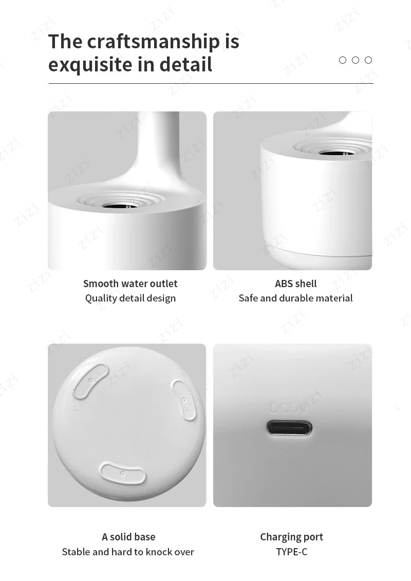 Azylo Smart Anti-Gravity Water Droplet Humidifier & Night Light
