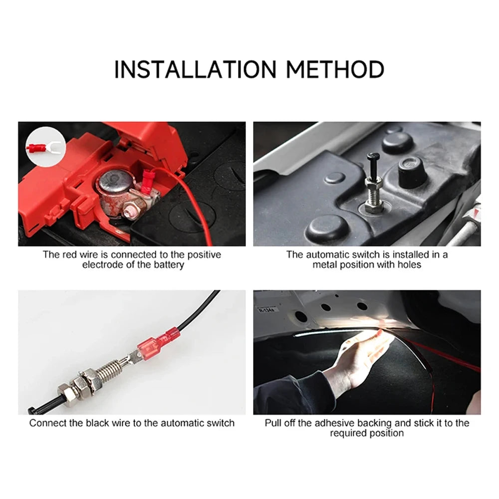 Azylo Universal Under-Hood LED Engine Light Kit with Automatic On/Off Switch