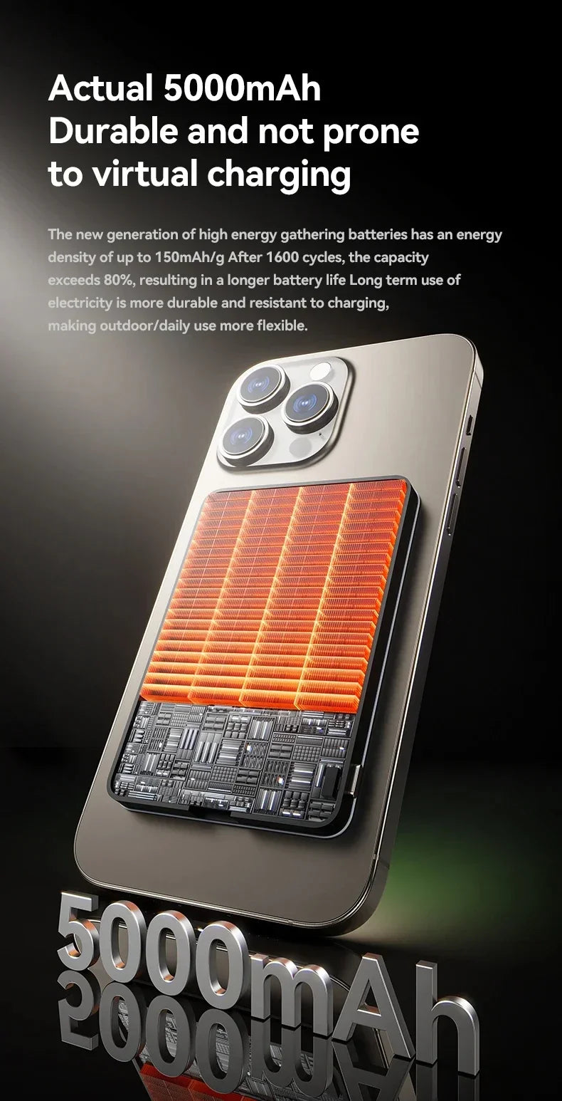 Azylo Ultra 120W Magnetic Wireless Power Bank with LED Lamp