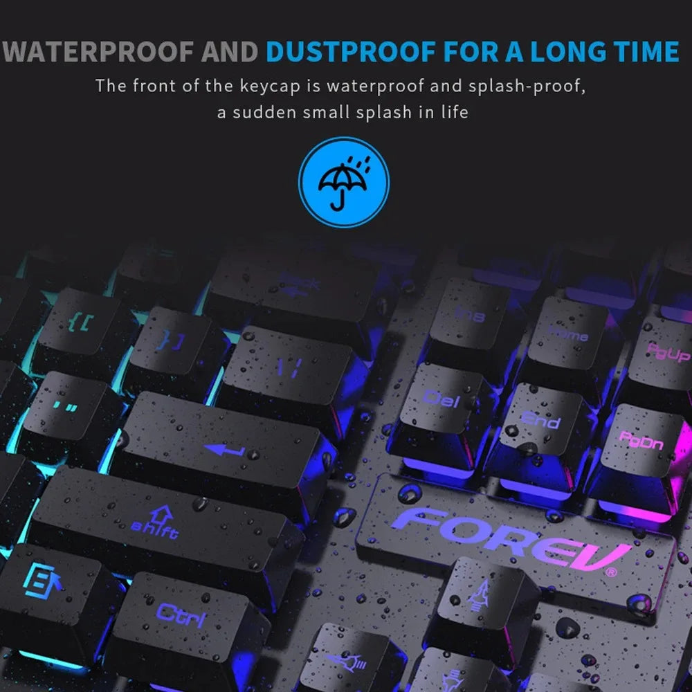 Azylo RGB Gaming Keyboard with Mechanical Feel (104 Keys)