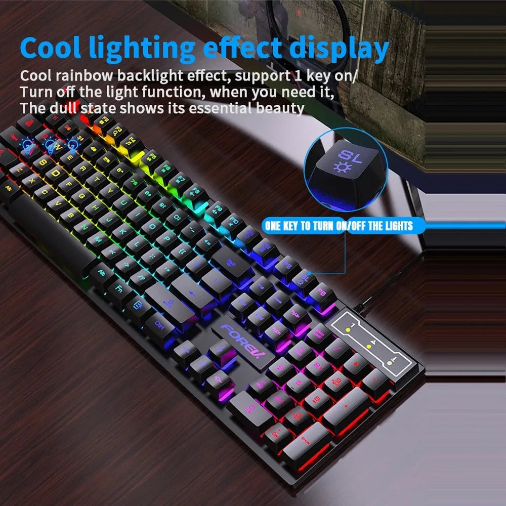 Azylo RGB Gaming Keyboard with Mechanical Feel (104 Keys)