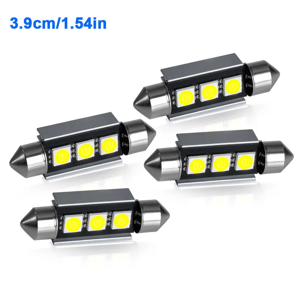 Azylo Ultra-Bright Festoon LED Car Interior & License Plate Bulbs (12V White)