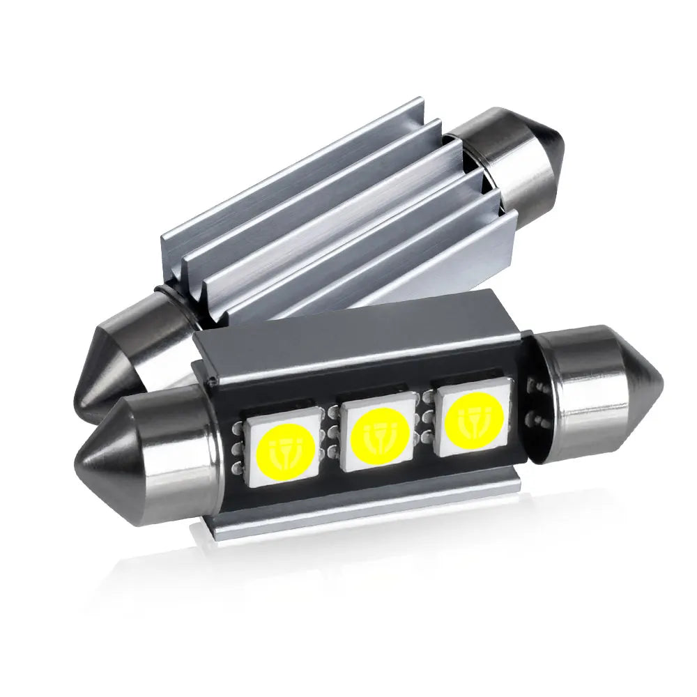 Azylo Ultra-Bright Festoon LED Car Interior & License Plate Bulbs (12V White)