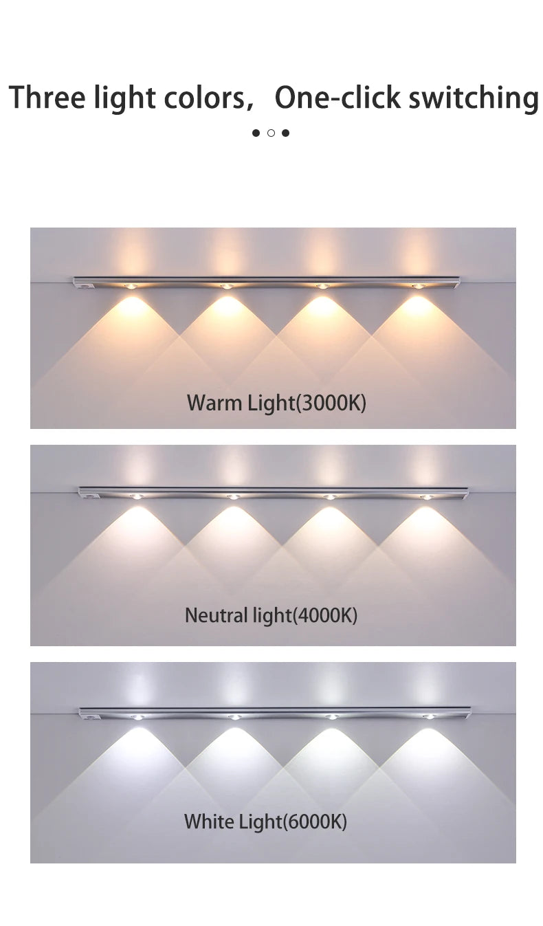 Azylo Ultra-Thin 3-Color Motion Sensor LED Strip Light