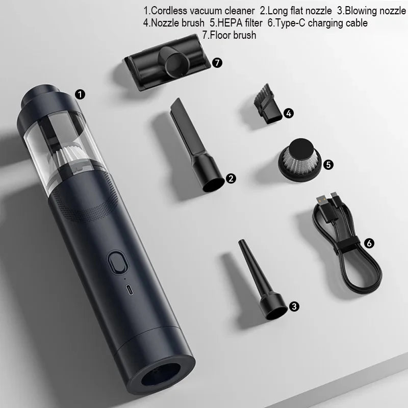 Azylo Portable Mini Handheld Wireless Car Vacuum Cleaner