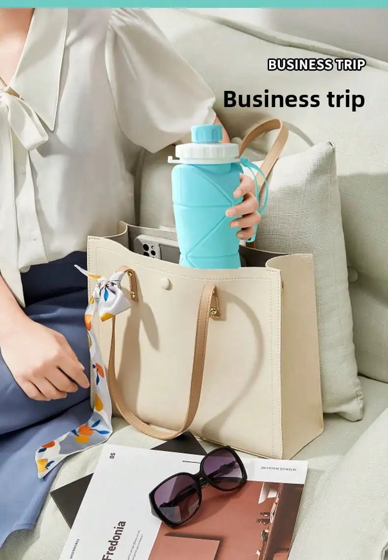 Azylo 600ml Large Collapsible Silicone Travel Cup (Foldable Portable Mug)