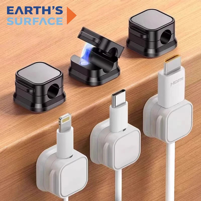 Azylo Premium Magnetic Cable Clip & Desktop Wire Organizer (6-Piece Set)