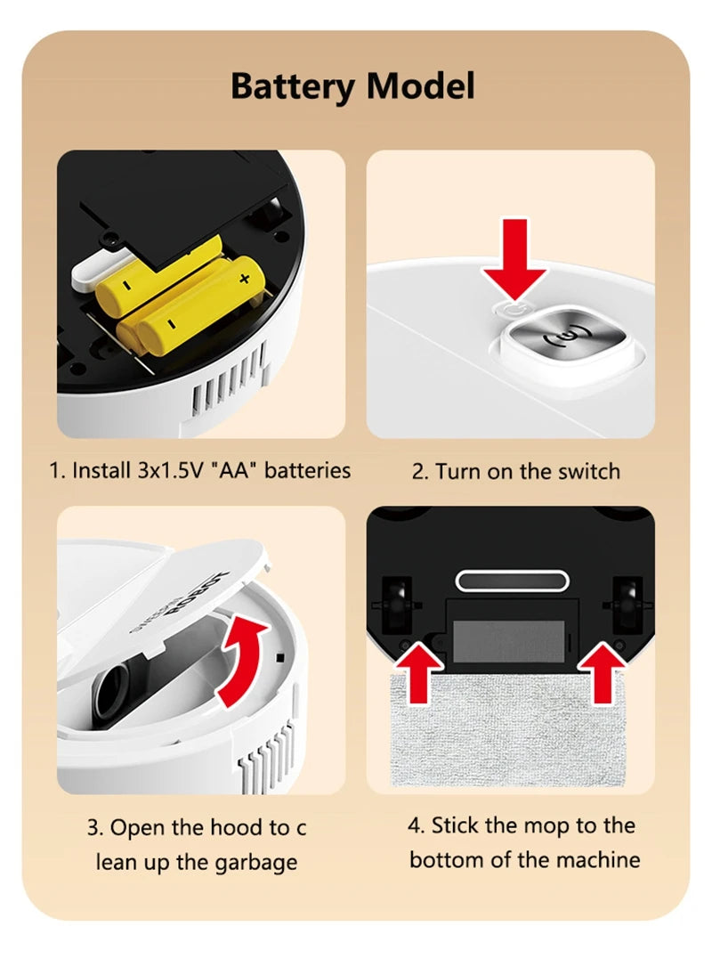 Azylo 3-in-1 Smart Intelligent Robot Vacuum & Mopping Sweeper