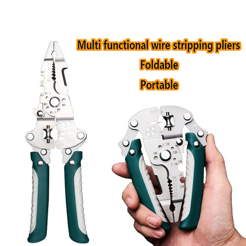 Azylo 18-in-1 Foldable Multifunctional Wire Stripper & Crimping Pliers