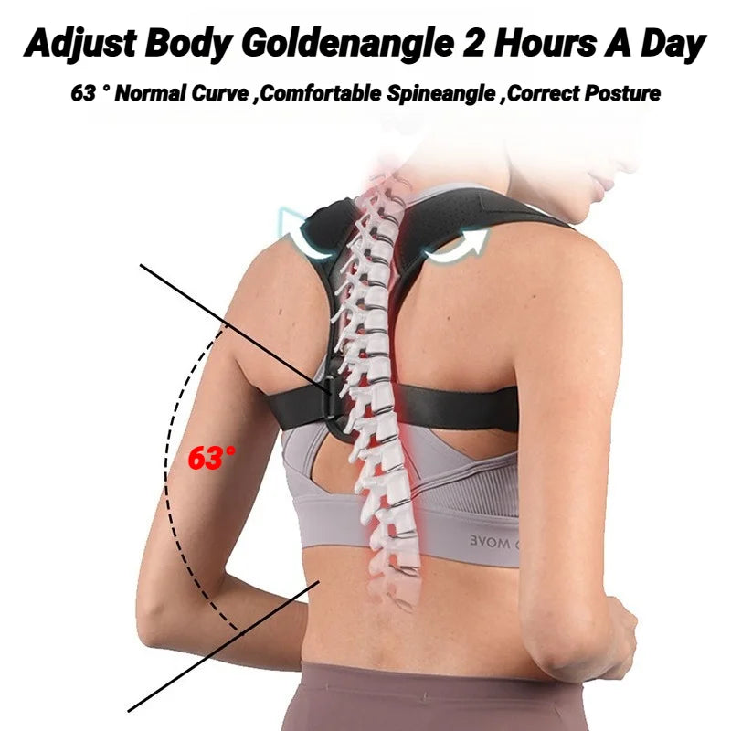 Azylo Adjustable Breathable Back Posture Corrector & Shoulder Support Belt