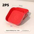 Azylo Reusable Silicone Air Fryer Liners (8-Inch Square)