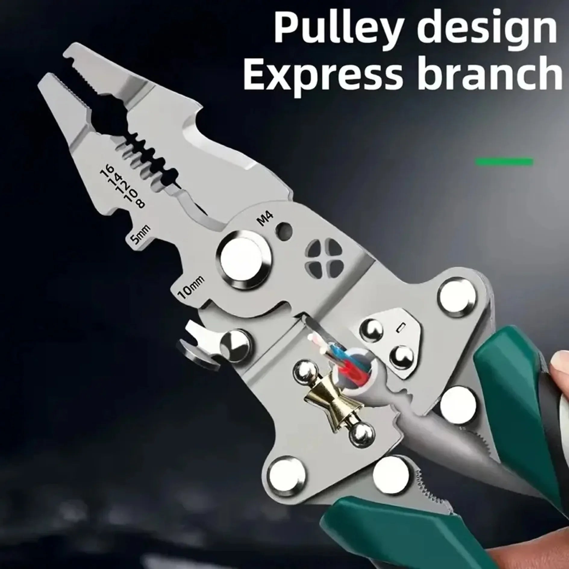 Azylo 18-in-1 Foldable Multifunctional Wire Stripper & Crimping Pliers