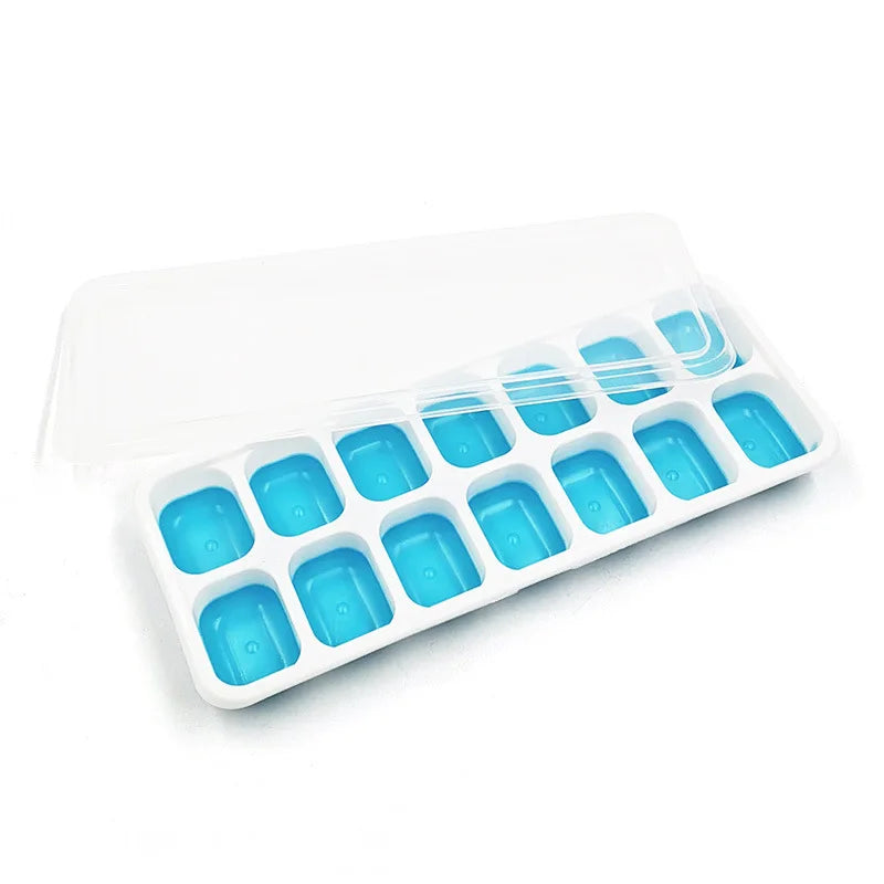 Azylo 14-Grid Smart Hybrid Ice Cube Tray with Spill-Proof Lid