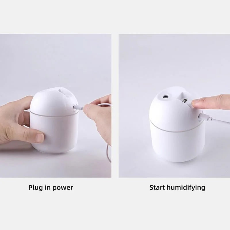 Azylo Mini Portable USB Air Humidifier & Color LED Diffuser (250ml)