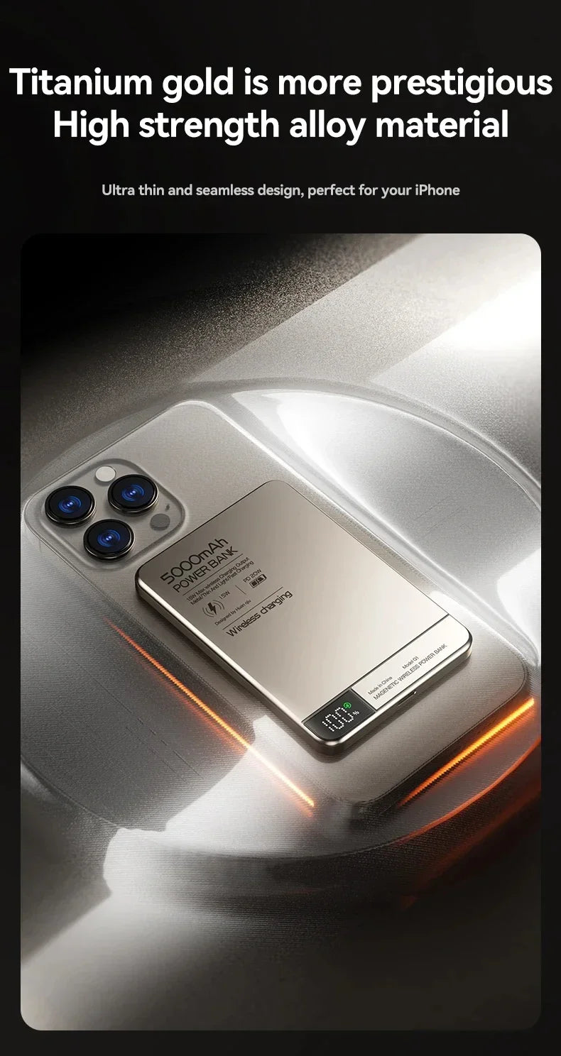 Azylo Ultra 120W Magnetic Wireless Power Bank with LED Lamp