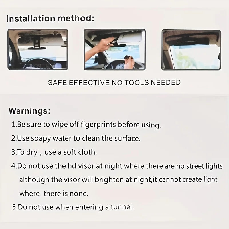 Azylo Universal Polarized Car Sun Visor Extender (Anti-Glare & UV400 Protection)