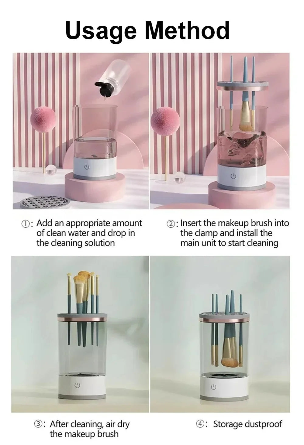 Azylo Smart Electric Automatic Makeup Brush Cleaner & Dryer