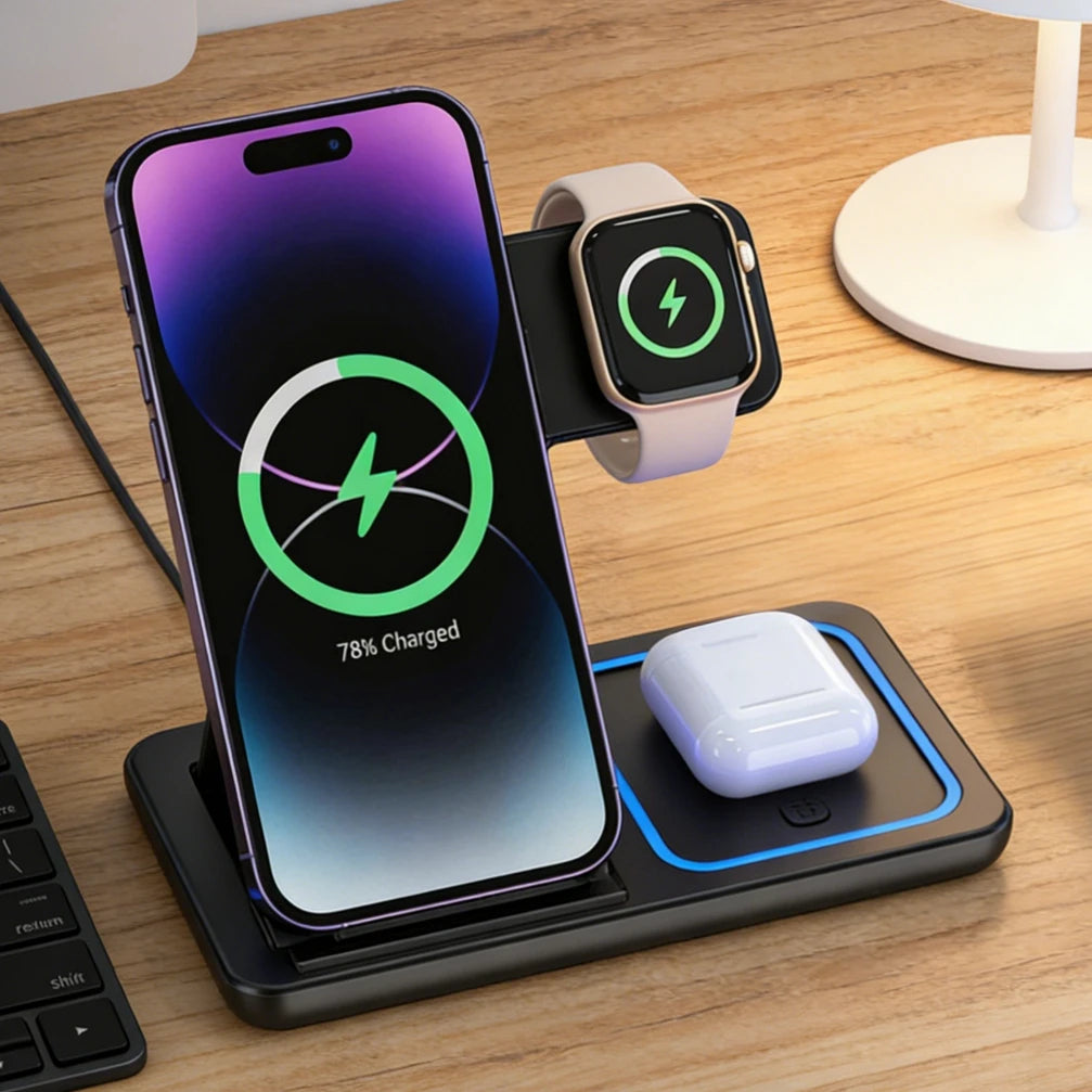 Azylo 3-in-1 Magnetic Wireless Charging Station