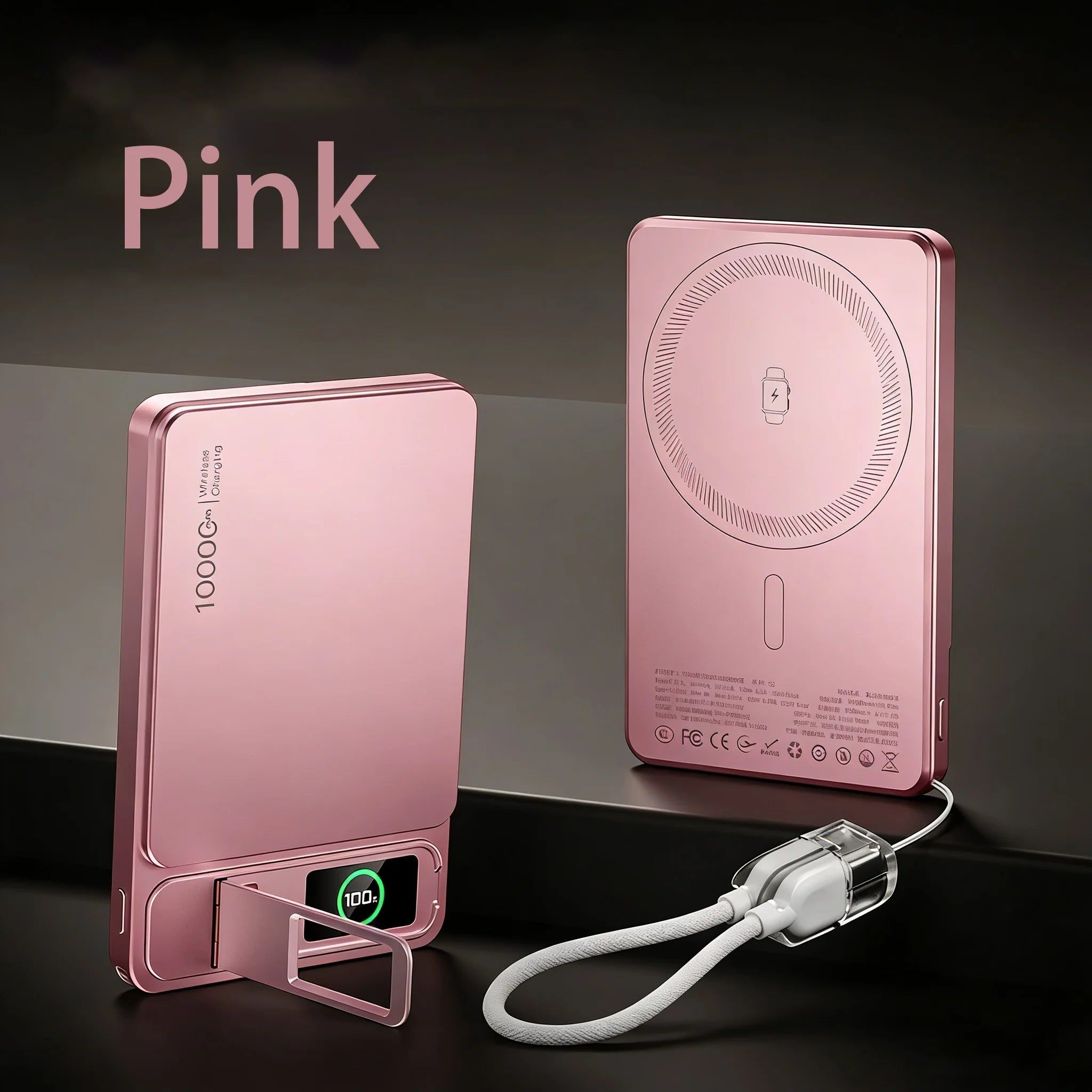 Azylo 3-in-1 Magnetic Wireless Power Bank with TFT Smart Screen (10,000mAh)