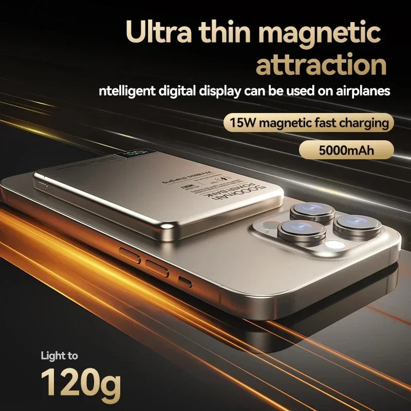 Azylo Ultra 120W Magnetic Wireless Power Bank with LED Lamp