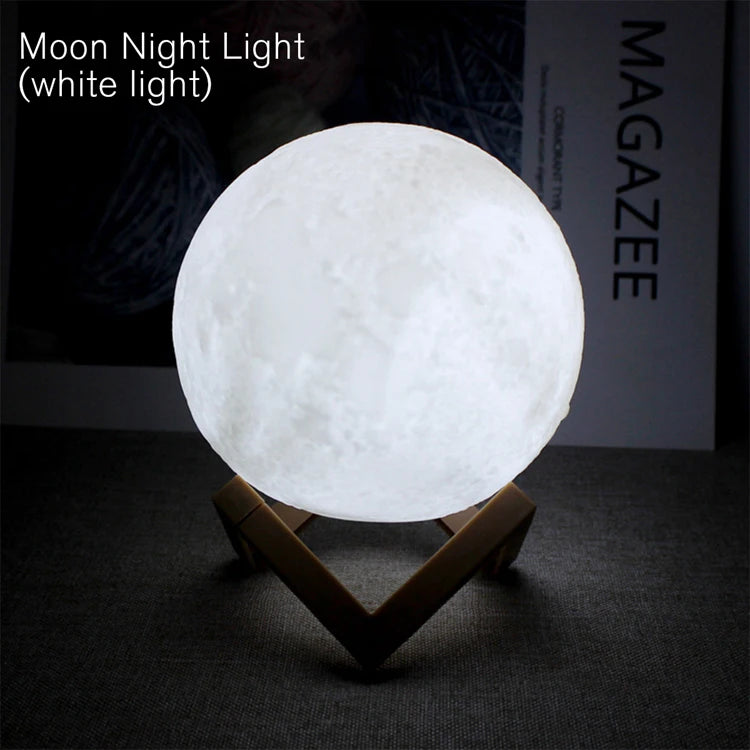 Azylo 3D Magical Moon Lamp & Starry Night Light with Stand