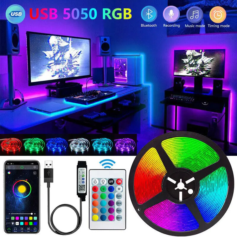 Azylo Smart Bluetooth RGB LED Strip Lights (5M / App Control)
