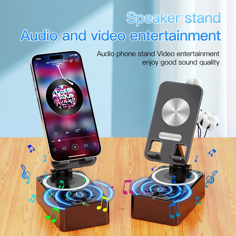 Azylo 3-in-1 Foldable Bluetooth Speaker & Desktop Phone Stand Power Bank