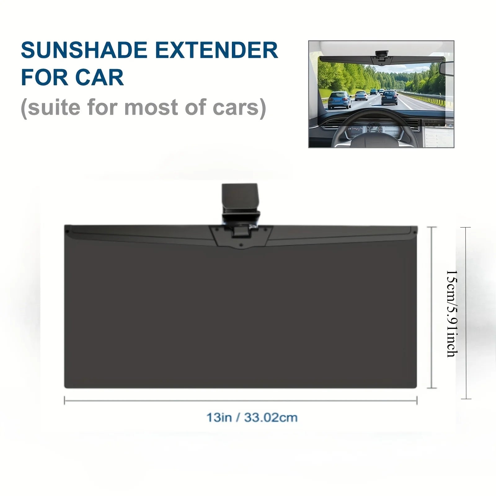 Azylo Universal Polarized Car Sun Visor Extender (Anti-Glare & UV400 Protection)